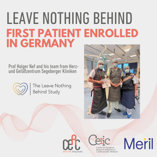 First German patient enrolled in the Leave Nothing Behind study